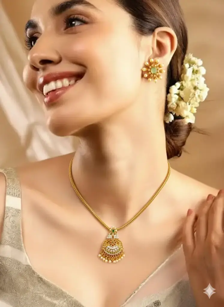 Floral Inspired Kundan Stud Earrings