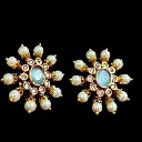 Floral Inspired Kundan Stud Earrings