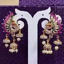 Dancing Peacock Jhumka Earring