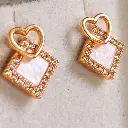 Heartfelt Sparkle Rose Gold Studs
