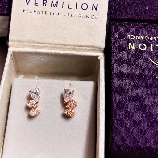 Vermilion Dewdrop Earrings